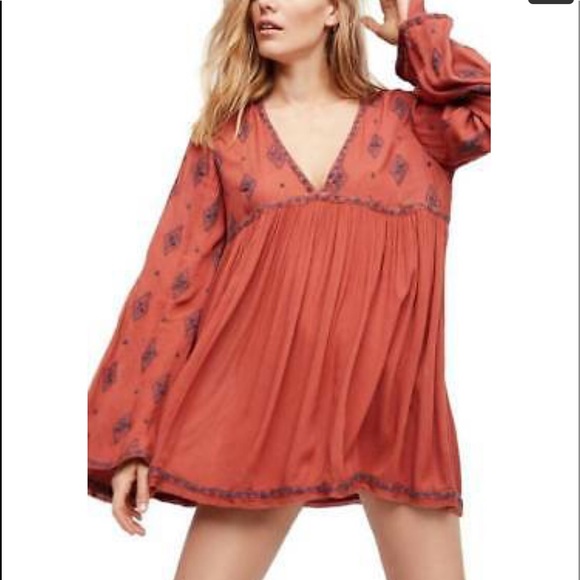 Free People Tops - Free People Diamond embroidered swing dress